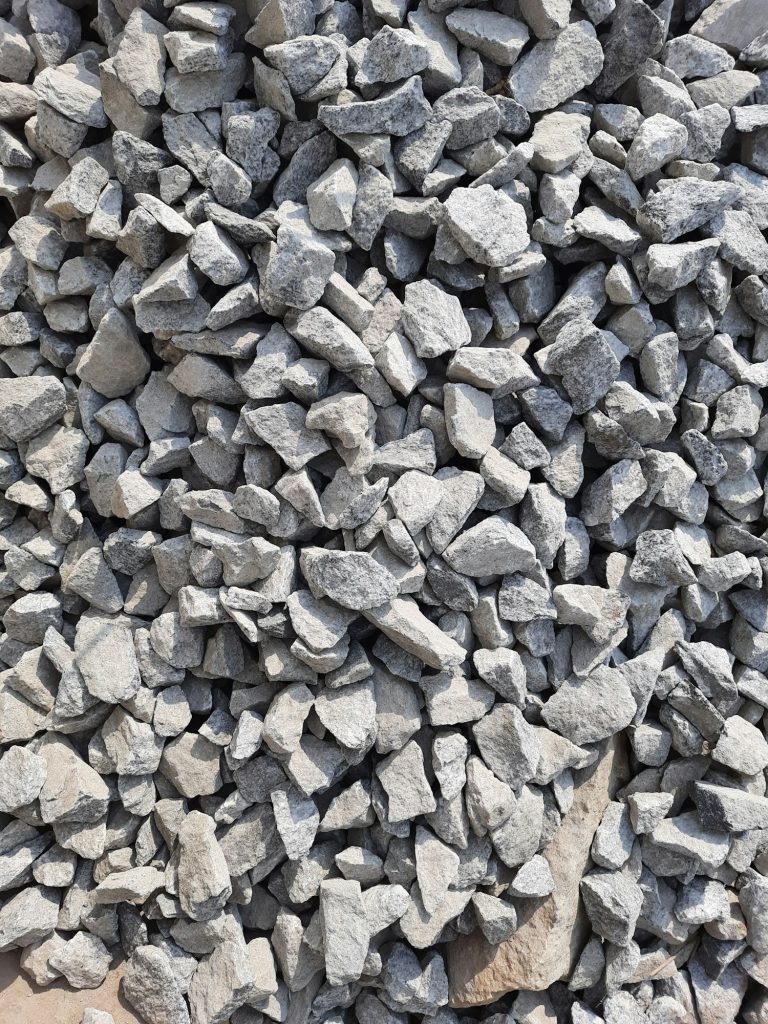 Top view of crushed rubbles; seamless texture with graystones