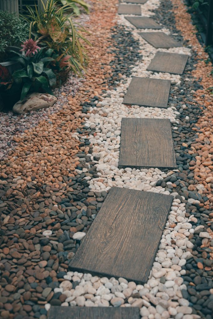 Walk in garden stone